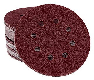 50 Blat Klett/Haft Schleifscheiben für Exzenterschleifer, Ø 125 mm – 8 Loch, Korn 180 / Schleifscheiben/Exzenterschleifpapier