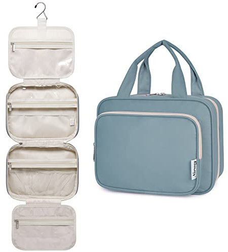 Narwey Kulturtasche Damen Kulturbeutel Zum Aufhängen Waschtasche Herren | Gut organisierter Kulturbeutel mit mehreren separaten Taschen, Make-up-Kosmetiktasche für Reisegröße, lebendige Muster