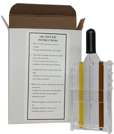 Fryer Oil Visual Test Kit with Dropper & Two Tubes (14-17 & 25 TPM) for Monitoring Shortening Quality