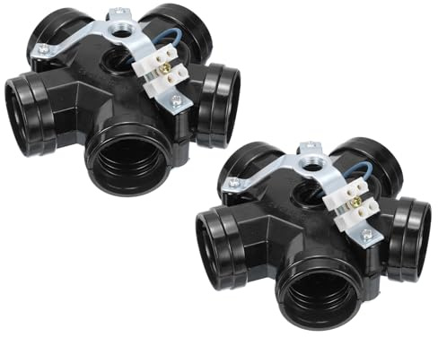 PATIKIL E26/E27 Medium Base 5 Light Cluster Socket, 2 Pcs Lamp Base Holder Multi-Cluster Incandescent for E26/E27 Lamp Holder Bulb,Black