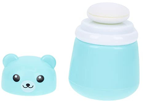 TOYANDONA 2stücke Cartoon Bär Pulver Puff Box Leere Babypuder Box Für Reisen Praktische Und Tragbare Aufbewahrung Für Körperpuder Mit Puff-design
