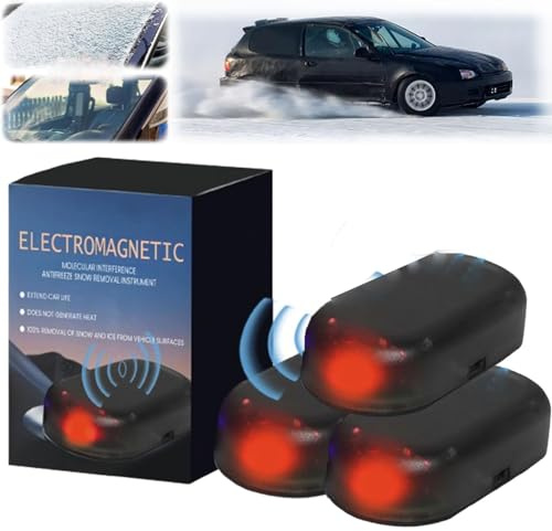 Dispositif anti-gel et de déneigement à ondes électromagnétiques pour voiture, outil de déneigement antigel (3 pièces)