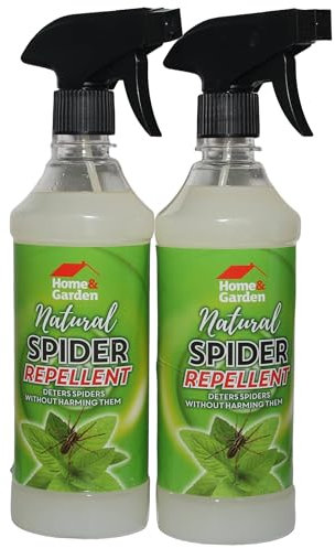 2X BH Home & Garden Natural Spider Repellent Spray, Non-Harmful Spider Deterrent, 2-Pack