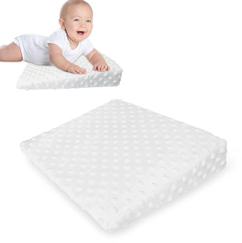 Muzrunq Cuscino per baby cuneo per cuscino neonato neonato ed ergonomico, bianco 16x13x3, adatto per l'alimentazione, il sonno, l'allattamento al seno, 'allattamento al seno
