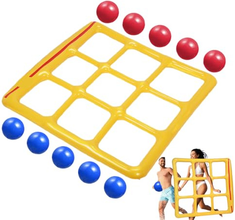Juego De Piscina, Juguetes para Piscina, Flotador Hinchable con 10 Bolas Equipo Deportivo para Actividades Familiares al Aire Libre