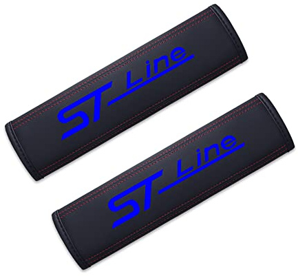 SDUEYZS 2 Pezzi Auto Copri Cintura di Sicurezza per Ford ST Line, Cintura di Sicurezza Auto Sicurezza Cuscino Protezioni Accessori,Blue
