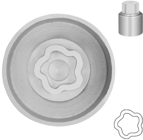 JEUCLEL Type R Wheel Locking Nut Key for Land Rover, Lug Nut Removal Tool | Wheel Lock Nut Socket Adapter, Anti-Theft Lug Nut Removal Tool, Anti-Theft Screw Remover, Repair Tool, Tyre Fitting, garage