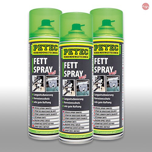 Petec_bundle 3X PETEC FETTSPRAY WEIß Spraydose Schmierfett Haftfett Sprüh 500 ML 70250