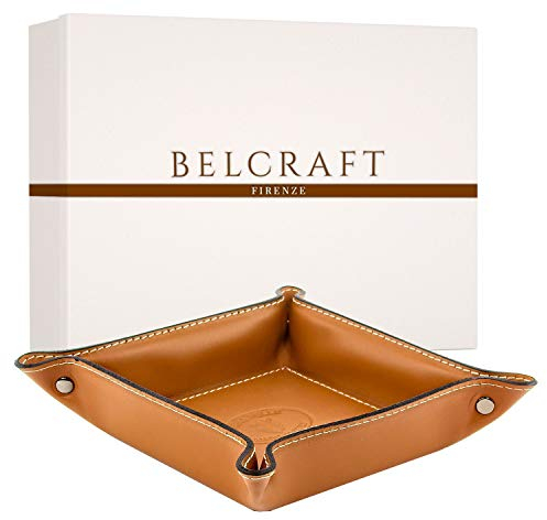 Orvieto Taschenleerer Leder, Handgearbeitet in klassischem italienischem, Braun Clair (19x19 cm)