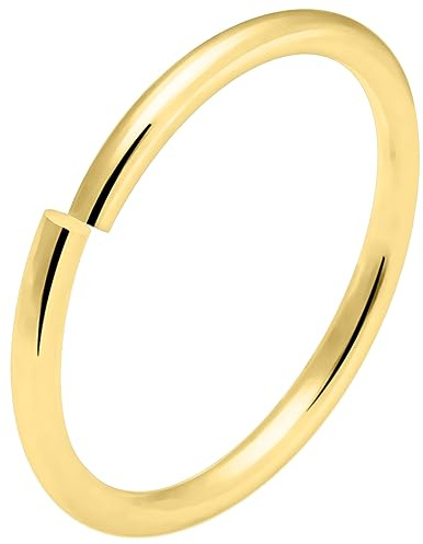 Monster Piercing | 14K Gold | Nasenring Nasenpiercing 18 Gauge - 8MM Durchmesser | offener Nasenring | Nase Piercing Frauen Männer