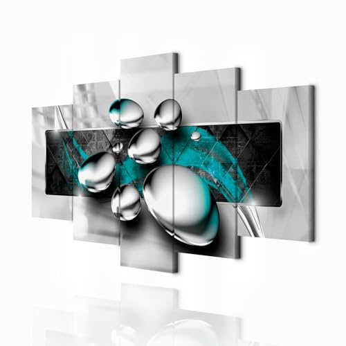decomonkey Bilder Abstrakt 200x100 cm 5 Teilig Wandbild Groß Leinwandbild XXL Deko Wohnzimmer Schlafzimmer Büro Wanddeko Leinwand Pictures For Wall Poster Wall Painting Modern