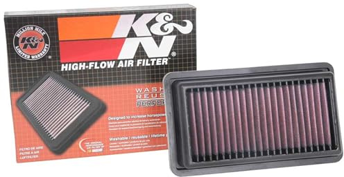 K&N Filtro Aria di ricambio compatibile con Nissan Micra K14 0.9/1.0/1.5 Turbo Diesel 2016- (33-3082)