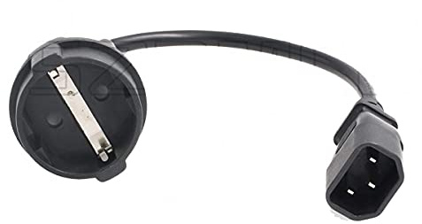 SZRMCC UPS PDU Power Cord IEC 320 C14 Plug Adapter to Convert Europe CEE7/7 Schuko Socket,IEC320 C14 Male to Europe Female Socket Short Adapter Cable (3pcs)