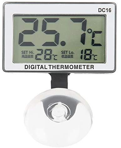 Aquatic Suction Cup Aquarium Diving Thermometer Submersible Cupula for Fish Tanks Mini Alarm of Temperature Meter aquatic equipment