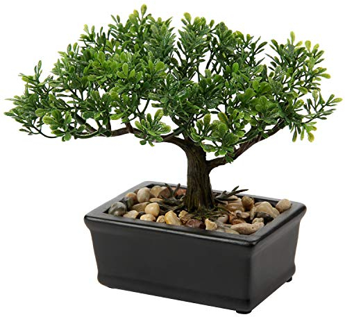 Briful 6.49 Artificial Bonsai Tree Fake Plants Japanese Bonsai Decoration Artificial Plant Indoor Potted Faux Pine Plants for Indoor/Outdoor Home Office Desk Décor