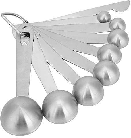 9Pcs Measuring Spoons Set Measuring Spoons Teaspoon Tablespoon Measure Spoon Stainless Steel Coffee Spoon with Scale for Baking