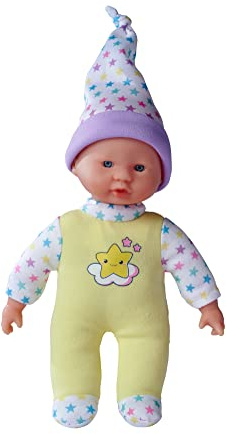 Simba 105140003 - Laura Stars Collection, Weichkörperpuppe mit fünf Sounds, im süßen candyfarbenen Sterndesign, 3-Fach Sortiert, es Wird nur en Artikel geliefert, 20cm, Babypuppe ab 2 Jahren