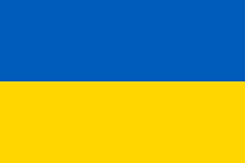 GOOGIT Drapeau national Ukraine résistant aux intempéries avec 2 œillets en métal - Drapeau national Ukraine 90 x 150 cm (Ukraine)