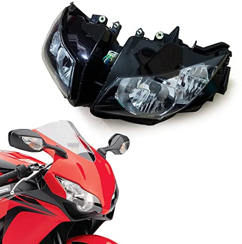 Motorcycle Headlight Headlamp Assembly Compatible for Honda CBR1000RR 2012 2013 2014 2015 2016 CBR 1000 RR12 13 14 15 16 CBR 1000RR Motorbike Plastic Headlight Front Head Lamp Clear