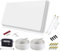 SELFSAT H30D2+ Set - Twin Flachantenne Full HD 4K UHD für Zwei Teilnehmer inkl. Fensterhalterung + SAT-Finder + Fensterdurchführung + F-Stecker + Wetterschutztüllen