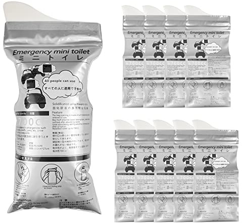 Fousenuk 10 stycken engångs urinpåse 750 ml, superabsorberande bärbar kräkningspåsar, kitturinaluriner toalettväskor för camping, resor, nödsituationer, resetoaletter för kvinnor, män, barn