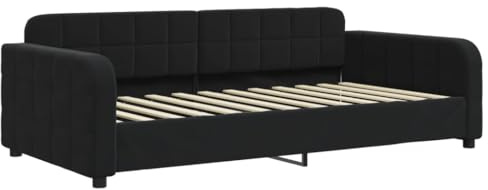 vidaXL Tagesbett Schwarz 90x200 cm Samt