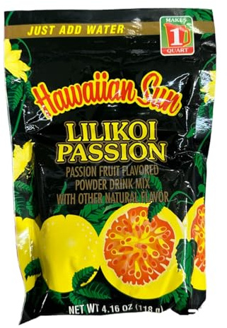 Hawaiian Sun Lilikoi Passion Powder Drink Mix: Sip the Exotic Flavors of Hawaii Anywhere – 4.16 Oz (pack of 10)