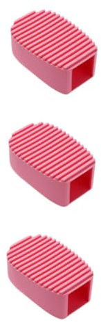 FRCOLOR 3pièces Mini Planche à Laver Silicone Rose Brosse De Nettoyage Portable Pour Lessive Outil Multifonction Pour Vêtements Chaussures Et Carrelage