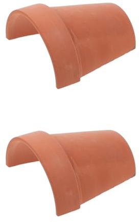 BESPORTBLE Cave d'aquarium pour Reptile: 2 Pièces Trou de cachette de Tortue, abris en céramique pour Poissons, cachette pour Reptile
