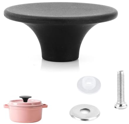 Universal Replacement Knob Handle, Pan Lid Cover Knob, Kitchen Cookware Non-Slip Pan Lid Knobs With Screws