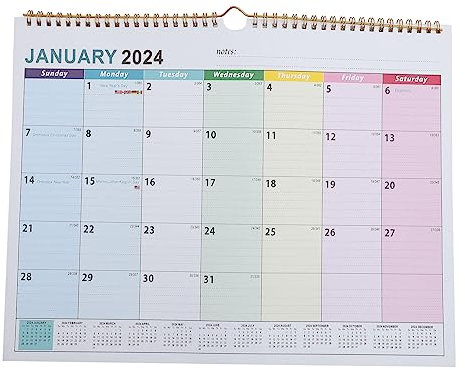 SEWACC Hängekalender für Zuhause 2024 Wandkalender Planer Trocken Abwischbar Große Größe für Büro Schule Zuhause