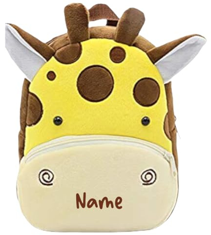 Ahoiikids Personalisierter Kinderrucksack Plüschiger Cartoon - Niedliches Tier Design Mini Tasche für Kleinkinder, Jungen und Mädchen