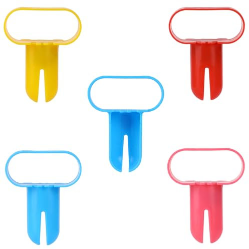 Lot de 5 outils de nouage de ballons multicolores en plastique - Pour nouer des ballons - Pour ballons, anniversaire, mariage, fête, décoration - 5 couleurs