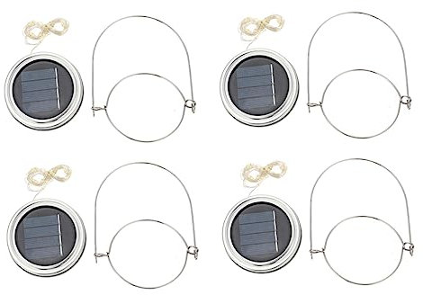 SEWOART 4sets Solar Jar Light Lids String Lamp Lids for Outdoor Fairy Lights for Garden Home Decor Accessories