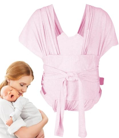 Babytrage – vorgewickelte Babytrage, weiche und elastische Babytrage | Ergonomische Babytrage zur Druckentlastung, weich und einfach, verstellbare Hybridwickel für Umarmungen und Umarmungen, für