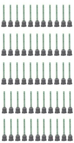 Barfeery 50Pcs Epoxy Adhesive Mixing Nozzle Static Mixing Nozzle MB5-16 Mixing Tube (1:1Ratio) for AB Glue Mixer
