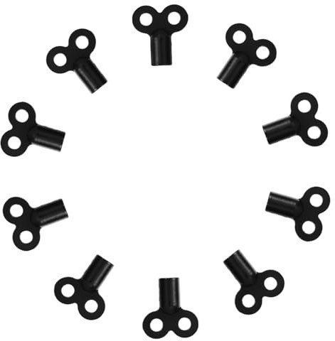 jojofuny 10pcs Exhaust Valve Key Metal Radiator Utility Keys for Air Plumbing Bleeding Radiator Plumbing Bleeding Supplies