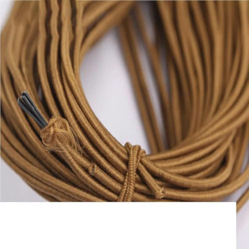 Cordón elástico de 2 mm de 45 metros, banda elástica de goma de colores para coser prendas, accesorios para manualidades, 25 colores, 16 marrones, 45 metros