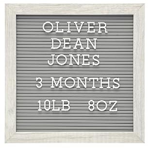 Little Pear My Letterboard Giftset, Gender-Neutral Message Board, Baby Announcement Sign For Girl or Boy, 188 Included Letters, Newborn Gift Set