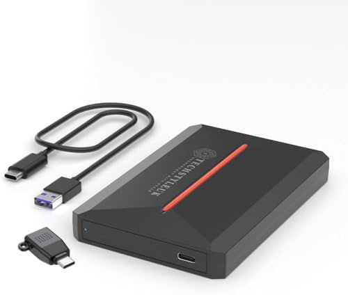 Slim Portable External Hard Drive HDD – USB 3.0/Type-C High-Speed Storage – Compatible with Windows, Mac, Laptop, PC, Desktop, PS4, PS5 Xbox – Backup for Data, Movies, Games & Photos (Black, 500,GB)