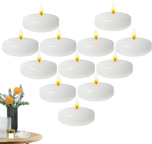 Weiße Schwimmkerzen - Hochzeitskerzen Für Tischdeko - Kerzenlicht Deko Für Hochzeiten Partys Abendessen Weihnachten Innenraum