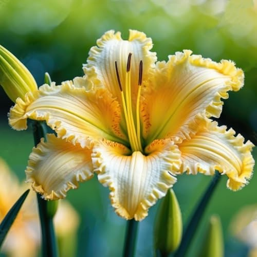 Hemerocallis bulbos.Bulbos de lirio de día- La mejor opción para la decoración del jardín. - Pétalos de colores variados （NVNJHJN）.-15 bulbos-D