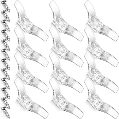 Paquete de 12 tacos de cordón para persianas con tornillos, organizadores de cuerda para persianas romanas y tratamientos de ventanas de oficina en casa, tacos de cordón