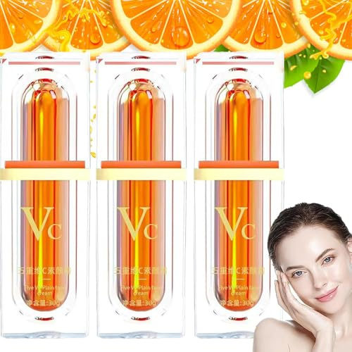 Japanische Vitamin-C-Make-up-Creme, Fünf-Vitamin-C-Ton-Creme, Swarous Make-up-Cremes, Fünf-Fach-VC-Hautpflege-Gesichtsserum, Feuchtigkeitsspendender Concealer, Glatter (3PCS)