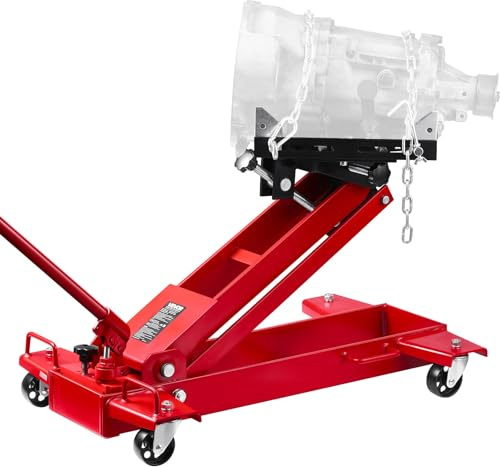 VEVOR Wagenheber mit niedrigem Profil 1 T, hydraulischer Rangierwagenheber mit 18,5–70 cm Hubhöhe & flexiblen 360°-Schwenkrädern, Hochleistungs-Hebebühne für Garage/Werkstatt Rot