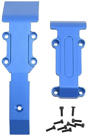 Placa de patrón de automóvil RC Placa de skid de aluminio RC RC delantera frontal para Traxxas 1/16 Revo Slash (Azul)