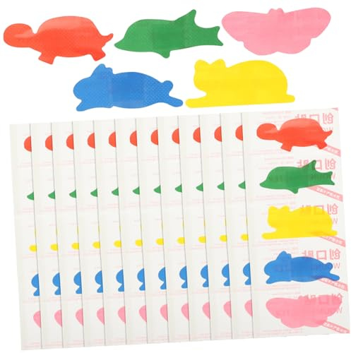 ORFOFE 4 Boxes Colorful Cartoon Bandages Breathable Adhesive Plasters with Animal Designs for Boys and Middle Absorbent Pad Non-Stick Wound Protection Safe and Practical Material