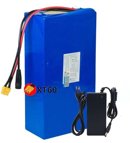 Batería de iones de litio de 48V 20AH 13S6P E-Bike con BMS incorporado: batería de larga duración, compatible con motores de bicicleta de montaña E-Bike 250W-2000W, incluye cargador(Xt60 Plug)