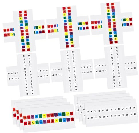 ABOOFAN 20 hojas Pestañas Adhesivas Alfabéticas Pequeñas de Marcadores de Página Coloreados Notas Adhesivas Impermeables para Índices y Clasificación Folios para Estudiantes y Oficina