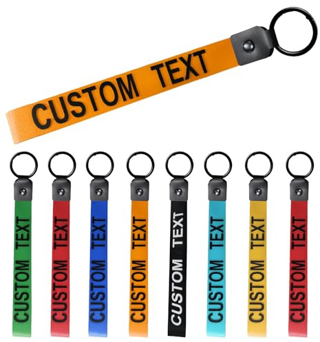 misscase Benutzerdefinierte 3D Text Handgelenk Lanyard Schlüsselanhänger | Personalisierter Schlüsselanhänger mit Handgelenkschlaufe, Benutzerdefinierte Name ID Handgelenk Lanyard Schlüsselanhänger